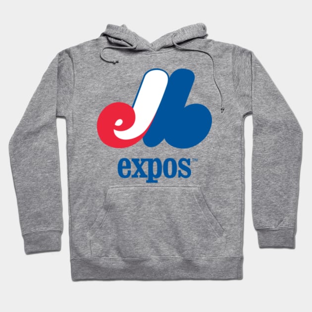 Les Expos de Montréal Stacked Logo Hoodie by capognad